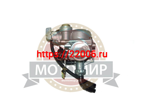 Карбюратор PZ19 50-125 см3 (с бензокраном) флажок под трос со стороны крана (справа) (d18мм D32мм) Карбюратор PZ19 50-125 см3 (с бензокраном) флажок под трос со стороны крана (справа) (d18мм D32мм)