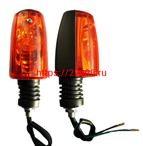 Указатель поворота №03 оранжевое стекло, прямоугольный хром, большой Указатель поворота №03 оранжевое стекло, прямоугольный хром, большой