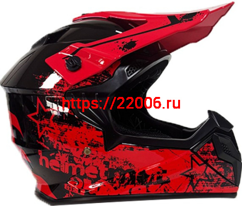 Мотошлем VIRTUE MD-911 Кросс красный с надписью (M) Мотошлем VIRTUE MD-911 Кросс красный с надписью (M)