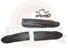 Крылья велосипедные 26" для широких колес, фэтбайк, (пара) пластиковые черные