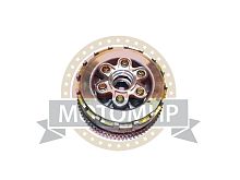 Барабан сцепления CG150/250 162FMJ/167FMM в сборе (8 пазов+8 полупазов) 6 болтов 6 дисков 73Т