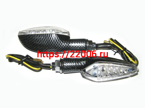 Указатель поворота светодиодный №02 (LED-03) карбон (2 штуки) Указатель поворота светодиодный №02 (LED-03) карбон (2 штуки)