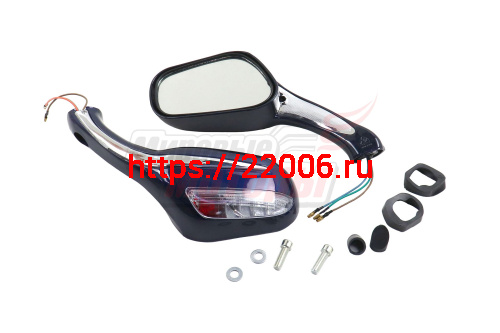 Зеркала (070) пласт.Каплевидные объемные синие, поворотник (круглый разъем под скутер) Зеркала (070) пласт.Каплевидные объемные синие, поворотник (круглый разъем под скутер)