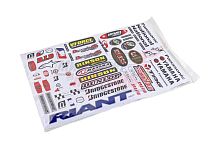 Наклейки: Panasonic,National,YAMAHA,TAG,ERISS,ADVANCE,VFORCE,HINSON,MAXIMA,DUNLOP,BRIDGESTONE,RIANT,D.I.D. (30x45)