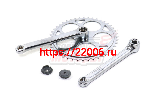 Шатуны 24" 44зуб./165мм (квадрат) (комплект)аналог "СТЕЛС",черный