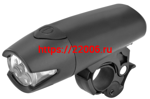 _Фара  Вело передняя, 5 диода, 2 режима работы, черная (без баратеек) (JY-840) (560085)