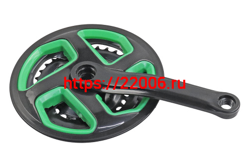 Шатуны 3зв. 42-34-24зуб/шатуны 170мм черные с цветной защитой (комплект) фото 2