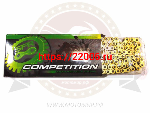 Цепь (428) SFR -130 зв. приводная, цвет ЗОЛОТО (Crossfire, Bitrix(126) Цепь (428) SFR -130 зв. приводная, цвет ЗОЛОТО (Crossfire, Bitrix(126)