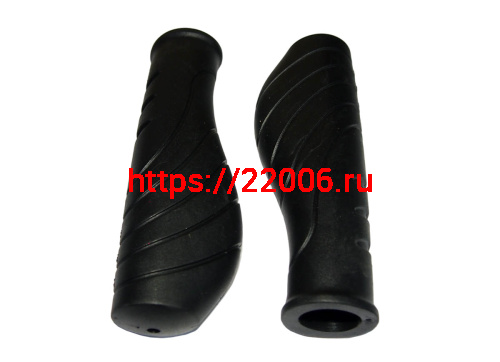_Грипсы для велосипеда 125мм, ПВХ, резина, анатомические, с закрытым концом, чёрные (CSG-668L) TBS фото 2