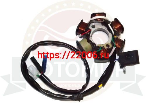 Зажигание 4х т GY6-125/150 голое (без маховика) (статор 5+1 катушек) (1803101А) фото 2 Зажигание 4х т GY6-125/150 голое (без маховика) (статор 5+1 катушек) (1803101А) фото 2